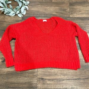 Pink Lily Cropped Sweater